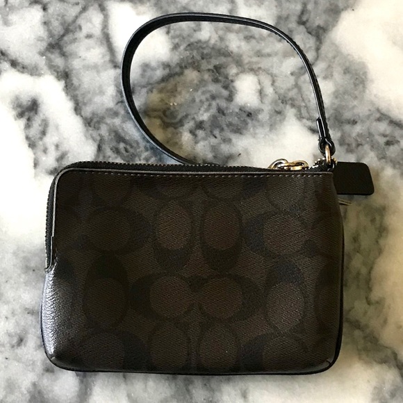 Coach Double Corner Zip Wristlet - Picture 2 of 4